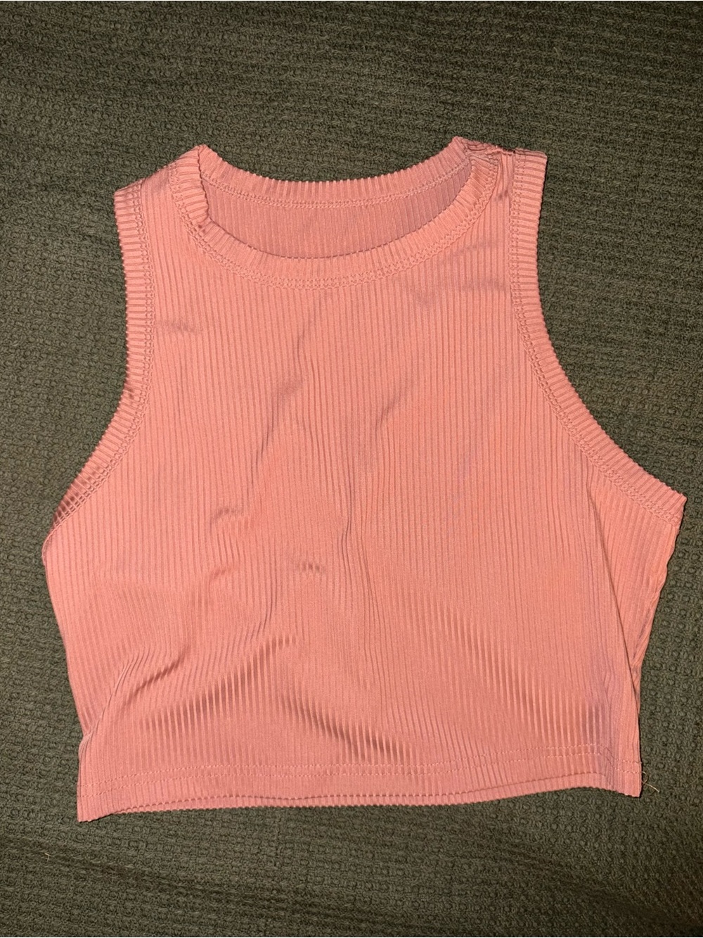 Pink Ribbed Tank and Drawstring Shorts Set - Picture 3 of 3